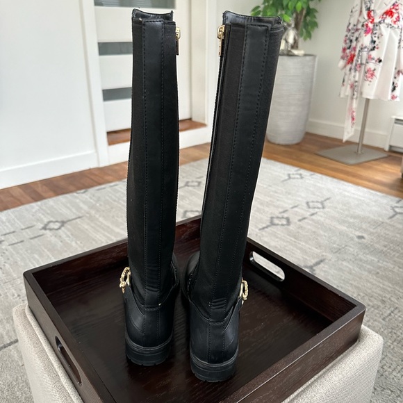 COACH Farrah Leather Boot (Black) Women's Boots - Timeless Elegance Meets Modern - Picture 2 of 4